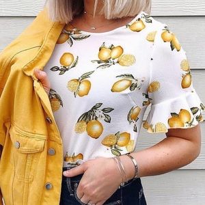 Lemon Peplum top